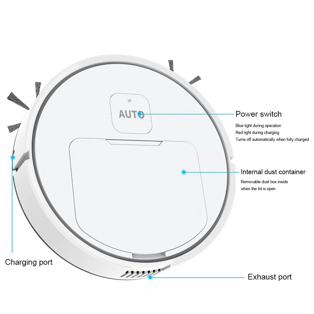 3-in-1 Smart Sweeping Robot Vacuum Cleaner Automatic Cleaning Sweeping Machine USB Rechargeable Mopping Cleaning Appliances New