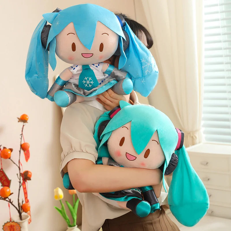32cm Cute Hatsune Miku Plush Toy Kawaii Anime Miku With Bow High Quality Plushies Home Decor Soothing Plushie Birthday Gift Girl