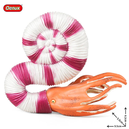 Oenux Ocean Animals Simulation Hermit Crab Nautiloidea Octopus Sea Life Model Figurines Action Figures Collection Kids Toy Gift