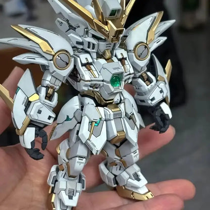 Gl Mgsd Wing Zero Ew Snow White Version Angel Feather Drop Mech Assembly Model Kit Action Figure Decoration Doll Boy Toy Gift