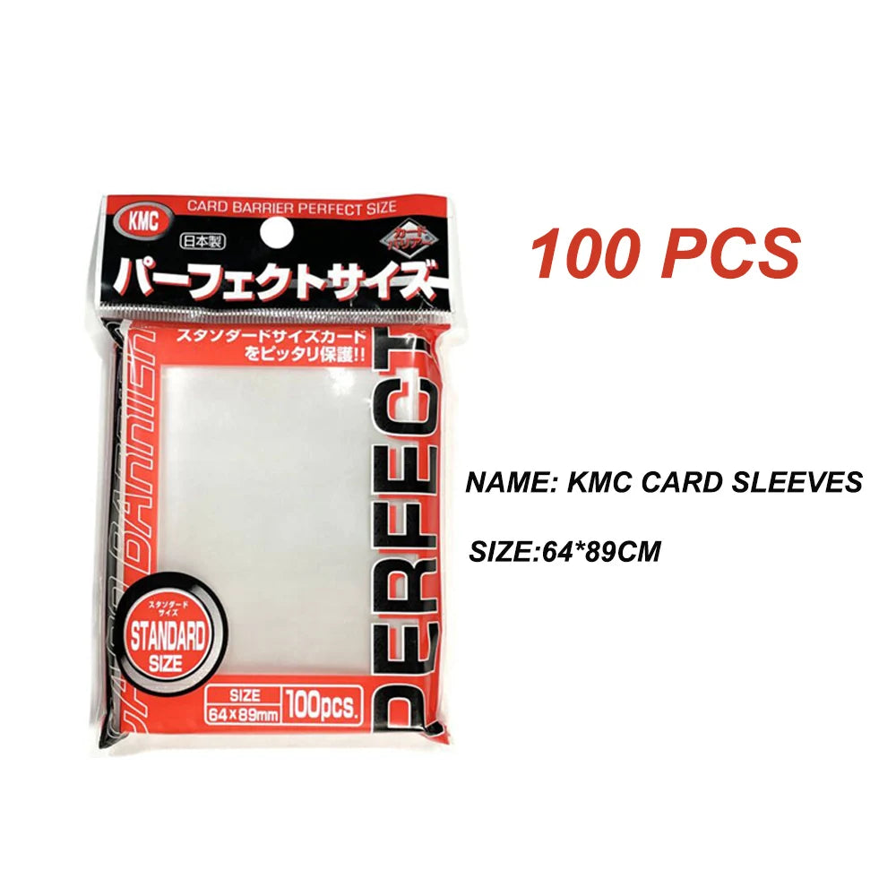 64x89mm 100PCS Transparent KMC Card Sleeves Trading Card Sleeve Barrier Board Game Cards Outer Protector for MTG/YGO