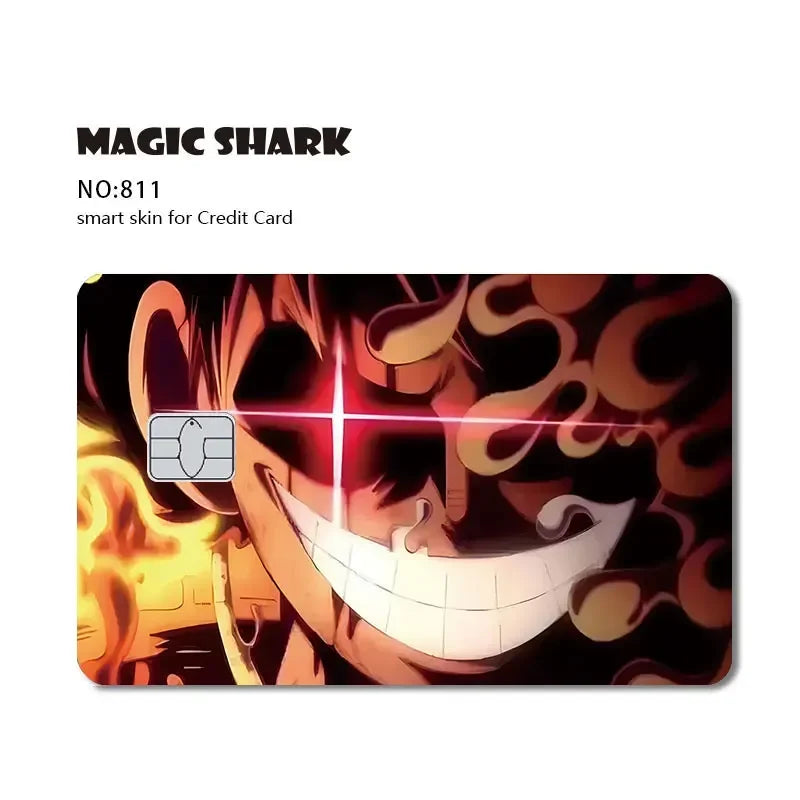 Magic Shark Wanted Anime 3M PVC Matte No Fade Skin Cover Sticker for Metro Debit Credit Card