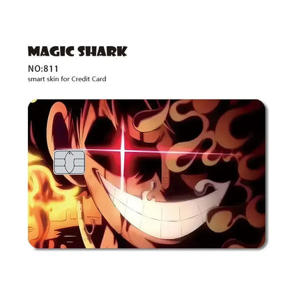 Magic Shark Wanted Anime 3M PVC Matte No Fade Skin Cover Sticker for Metro Debit Credit Card