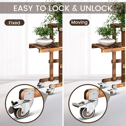 4pcs/lot Universal Fixed Swivel Casters for Table Chair Sofa With/Without Brake Heavy Duty Furniture Castor Silent Trolley Wheel