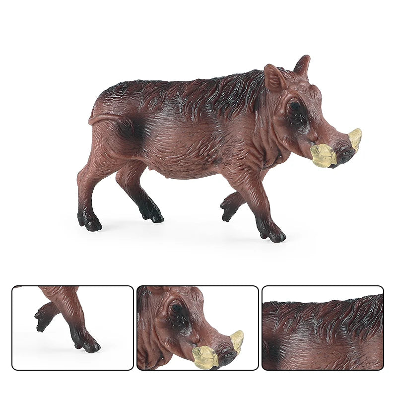 Oenux Wild boar Tapirus Indicus Porcupine Animals Simulation Model Action Figures Figurine Educational Collection Kids Toy Gift
