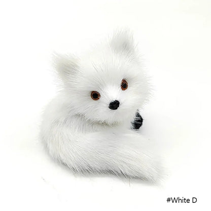 Mini Cat Rabbit Fox Owl Simulation Fur Model Plush Cats Action Figures Decor Gifts Imitation Animal Doll Home Decor Ornaments
