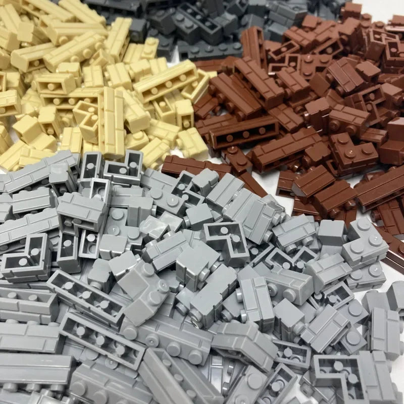 100/120Pcs MOC Building Block Simulation City Wall Brick Building Block Model Building Accessories Castle Construction Toys