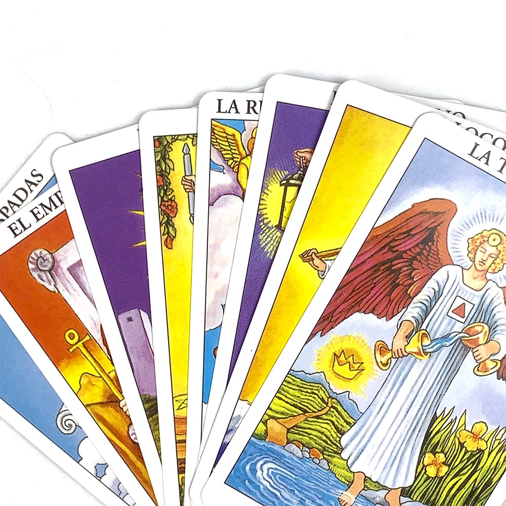 Classic Tarot Cards in Spanish English Version Board Game Divination Meditation Deck For Beginners 78PCS Tarot Cards Game