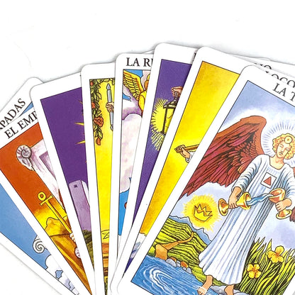 Classic Tarot Cards in Spanish English Version Board Game Divination Meditation Deck For Beginners 78PCS Tarot Cards Game