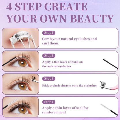 Eyelash Glue and Seal for Eyelash Clusters Strong Fixed Eyelash Glue Lasting Eyelash Glue Eyelash Extension tool
