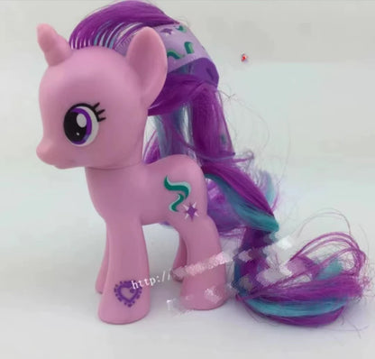 Original Hasbro My Little Pony Anime Figures Cute Twilight Sparkle Rainbow Fluttershy Pinkie Pie Rarity Collect Model Toy Gift