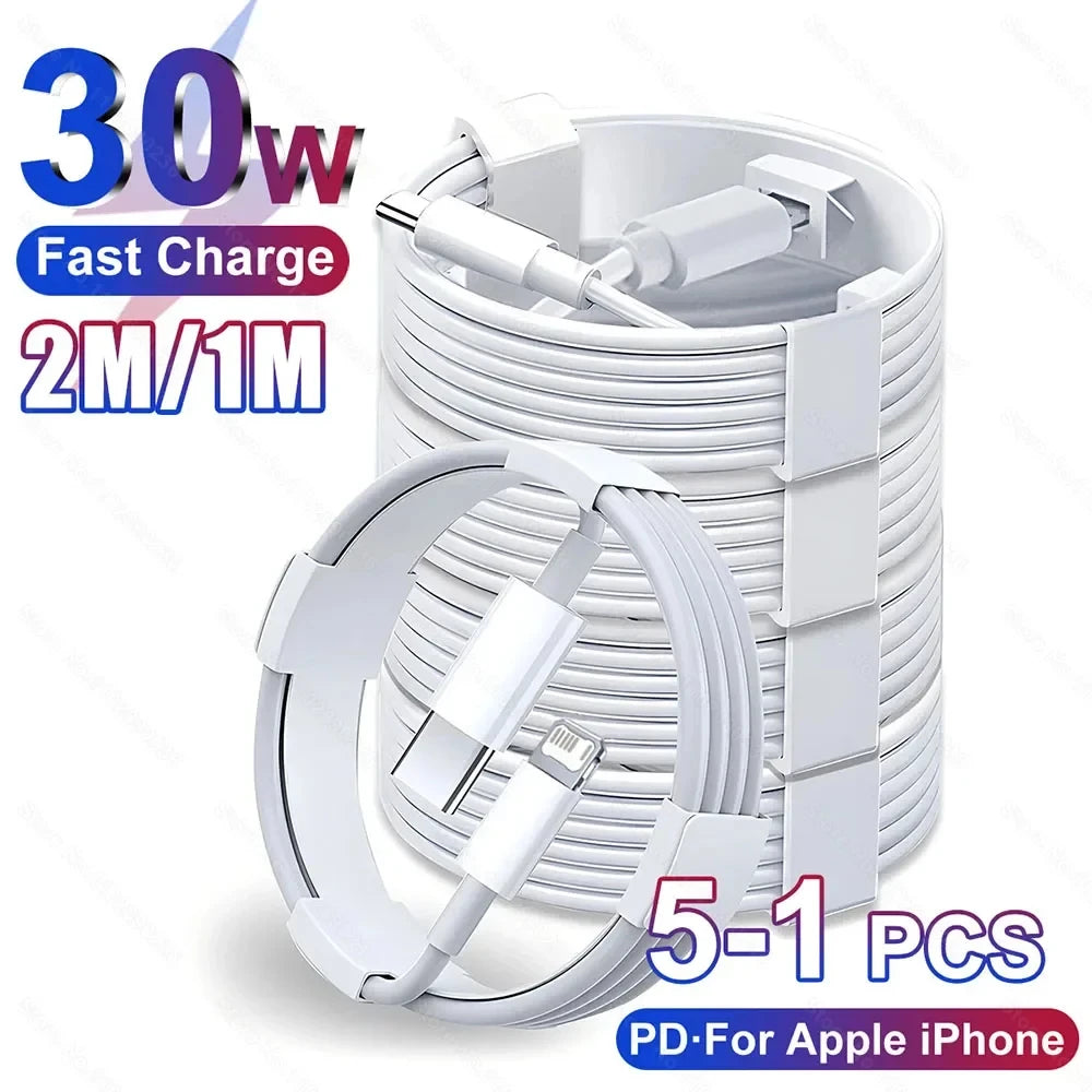 PD 20W Fast Charging Cable 1M 2M For Apple iPhone 11 13 12 14 Pro Max Plus  Data Line Cables Quick Charge Phone Accessories