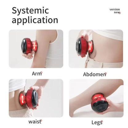 wireless Body Scraping Massage Smart 6/12 Gear Electric Vacuum Cupping Heating Suction Cup Device Back Neck Arm Massger