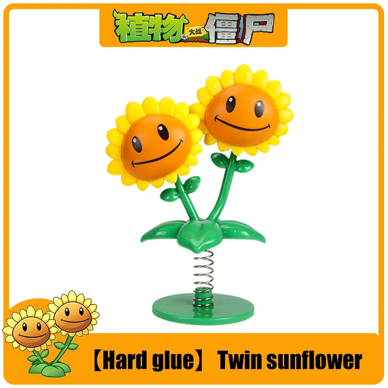 Funny Plants vs. Zombies 2 Hard Glue Peashooter Gatling Pea Shooter Sunflower Action Figure Model Dolls Shooting Toys Kids Gifts