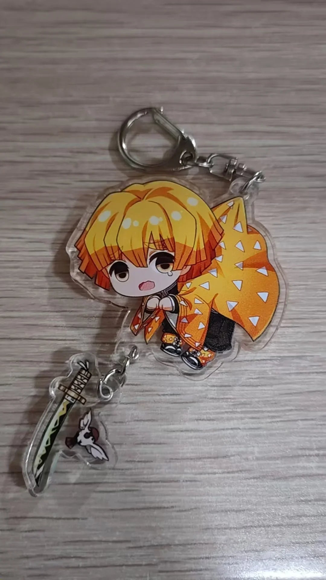 5pcs Demon Slayer Pendant Kimetsu No Yaiba Blade of Ghost Keychain Acrylic Bag Pendant Car Key Chain Gift Accessories gift