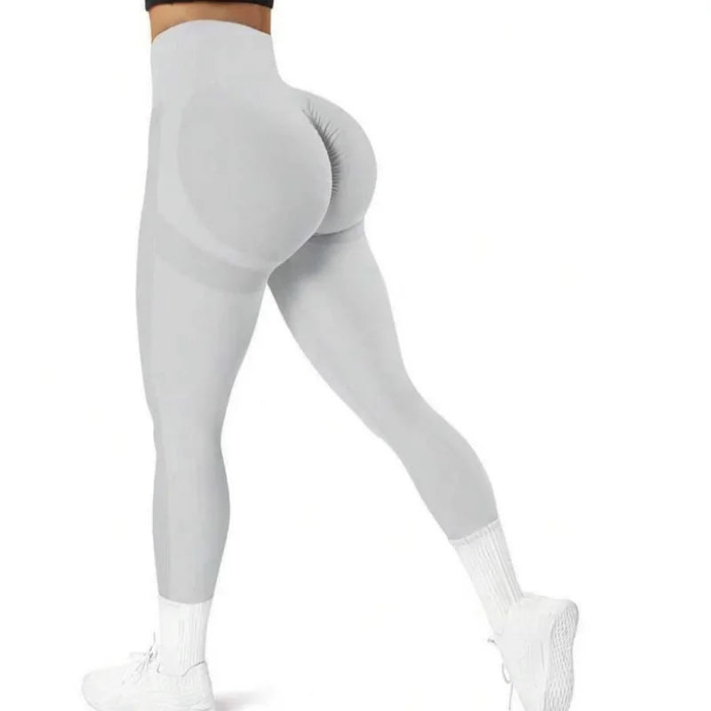 Women's Tight Yoga Seamless Pants, Solid Color Multi-Color Optional, High Waist Belly-Closing Exercise Running Capri Yoga Pants