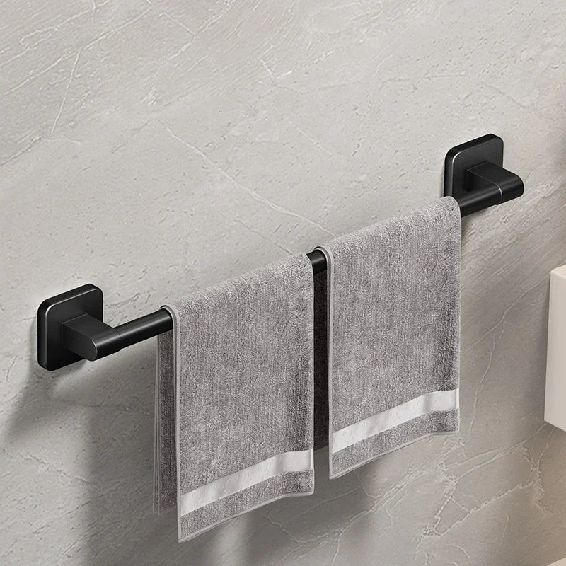 Bathroom Towel Rack Towel Holder Self-adhesive Bathroom Towel Rack Hooks  Bathroom Shelf Without Drilling Towelrack Bathroom