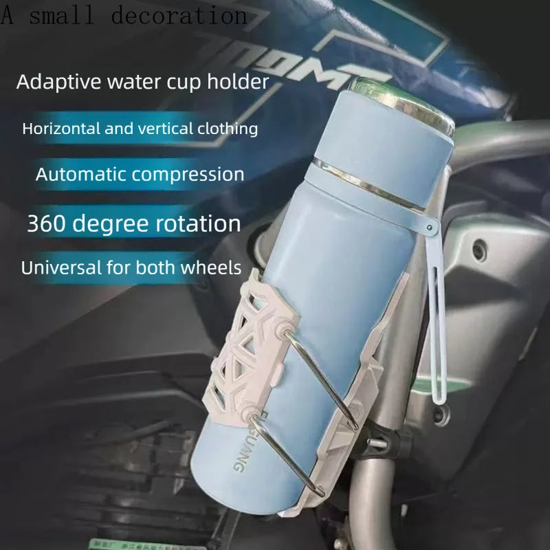 1 Set 360 Degree Adjustable Handlebar Cup Cage Universal Bike Motorcycle Water Bottle Holder For MTB Road Cycling ADV Motorbikes