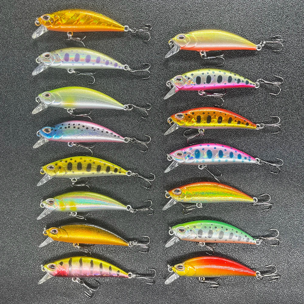 5Pcs/Box Fishing Lure Micro Minnow Wobbler Sinking Artificial Hard Bait Jerkbait Small Stream Decoy For Trout Bass Carp