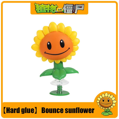 Funny Plants vs. Zombies 2 Hard Glue Peashooter Gatling Pea Shooter Sunflower Action Figure Model Dolls Shooting Toys Kids Gifts