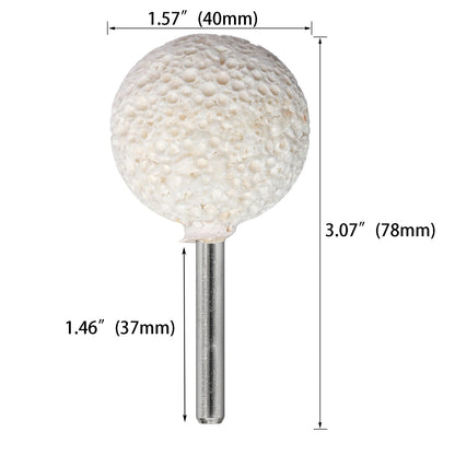 1PCS Car Tyre Grinding Head 40mm Abrasive Ball Puncture Brush Buffer Polishing Golf Ball Shank Tyre Repair Tool Accessories