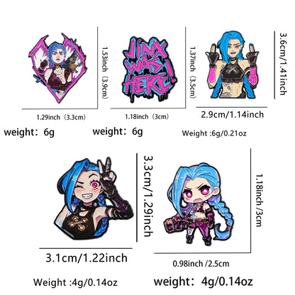 Anime Villain Character Enamel Pin Cool Game Girls Brooches Lapel Pins Backpack Accessories Decorative Jewelry Gift for Friends