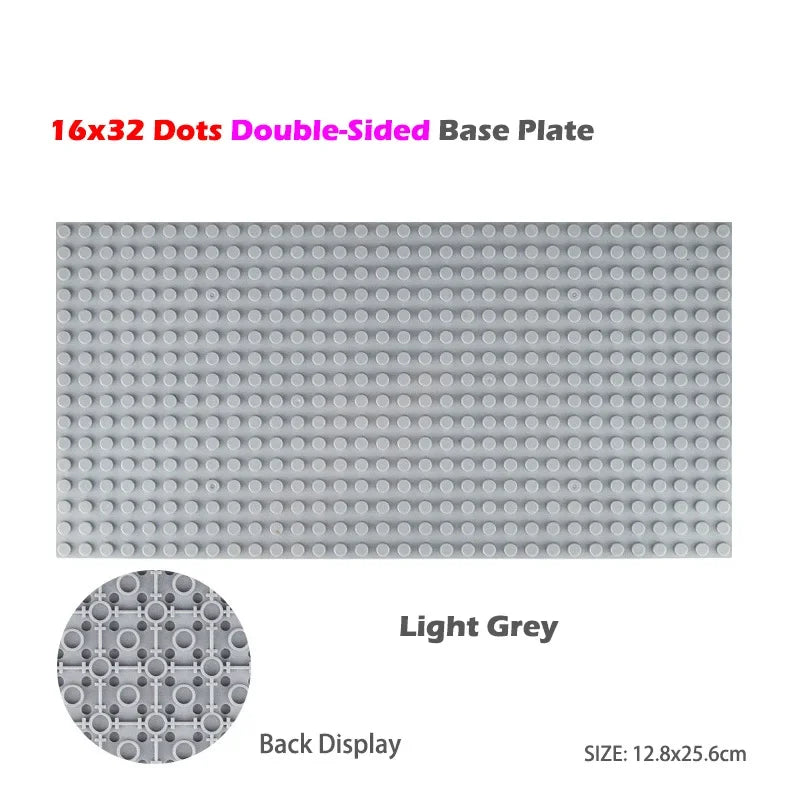 Classic Base Plates Plastic Bricks Double-sided 16*32 32X32 Dots City Blocks Baseplate DIY Parts Board Toys Kids Gift