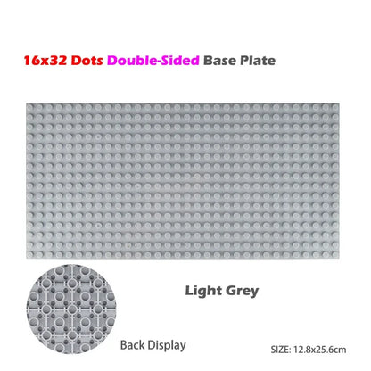 Classic Base Plates Plastic Bricks Double-sided 16*32 32X32 Dots City Blocks Baseplate DIY Parts Board Toys Kids Gift