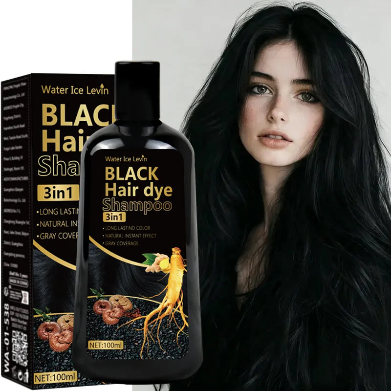 Natural Black Hair Dye Mild Non-Irritating Formula. Rich Lasting Color. Conveniently Skip Salons. Perfect Friends Elders.
