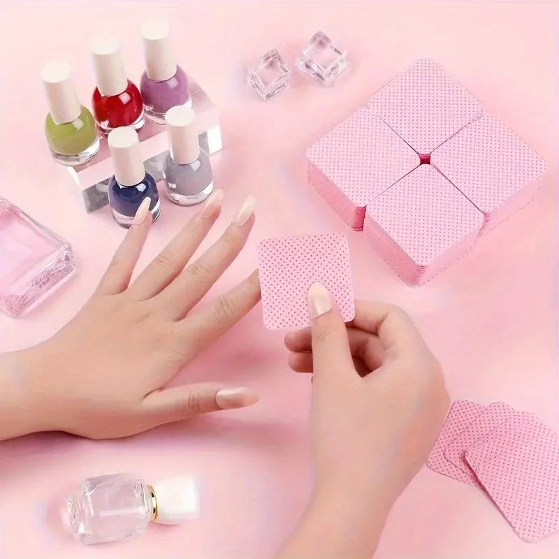 20/600Pcs Lint-Free Nail Wipes Gel Cleansing Tissues Aluminum-Free Nail Polish Remover Pads for NaiArt Beauty Cleaning Care Tool