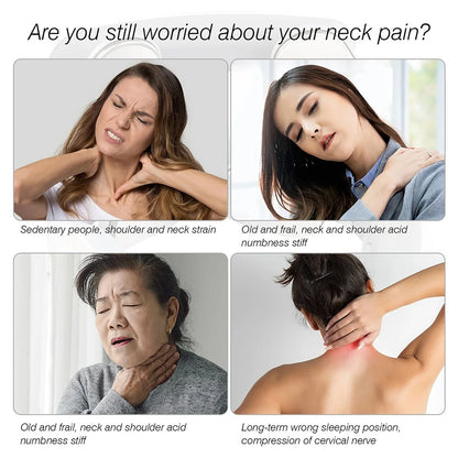 4-head Neck Massager USB Rechargeable Cervical Massager with Heat Electric Neck Massager Relaxation Gifts for Women Men Dad Mom