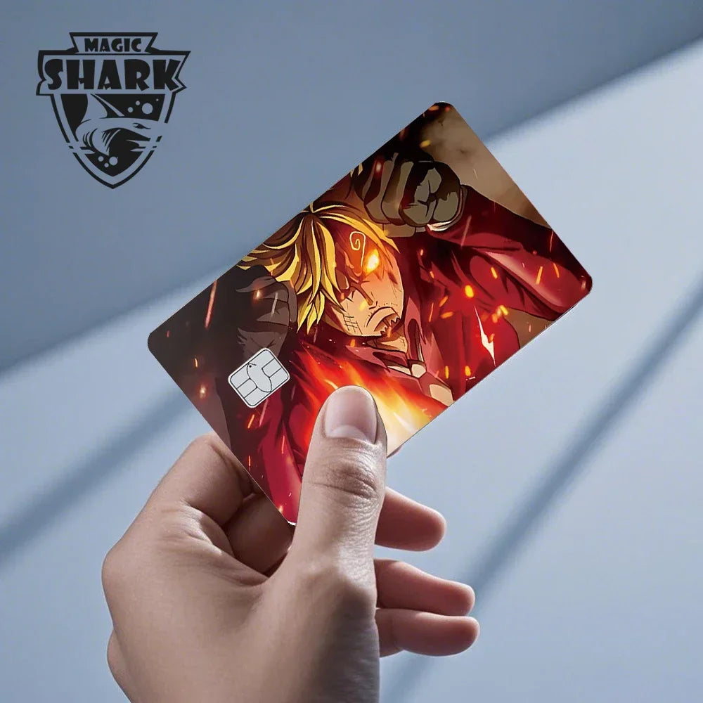 Magic Shark Wanted Anime 3M PVC Matte No Fade Skin Cover Sticker for Metro Debit Credit Card
