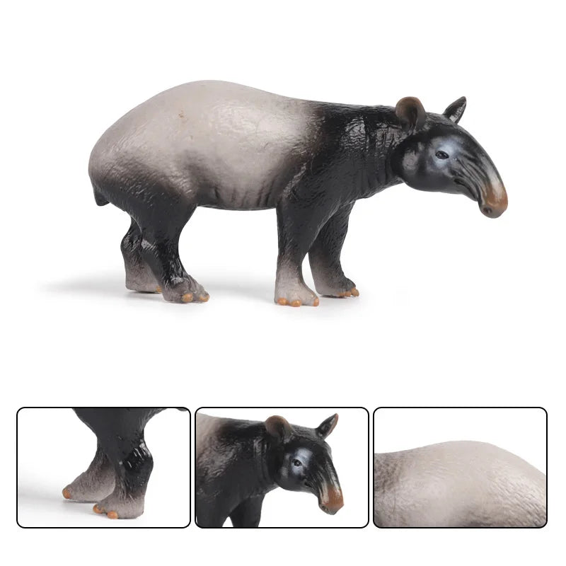 Oenux Wild boar Tapirus Indicus Porcupine Animals Simulation Model Action Figures Figurine Educational Collection Kids Toy Gift