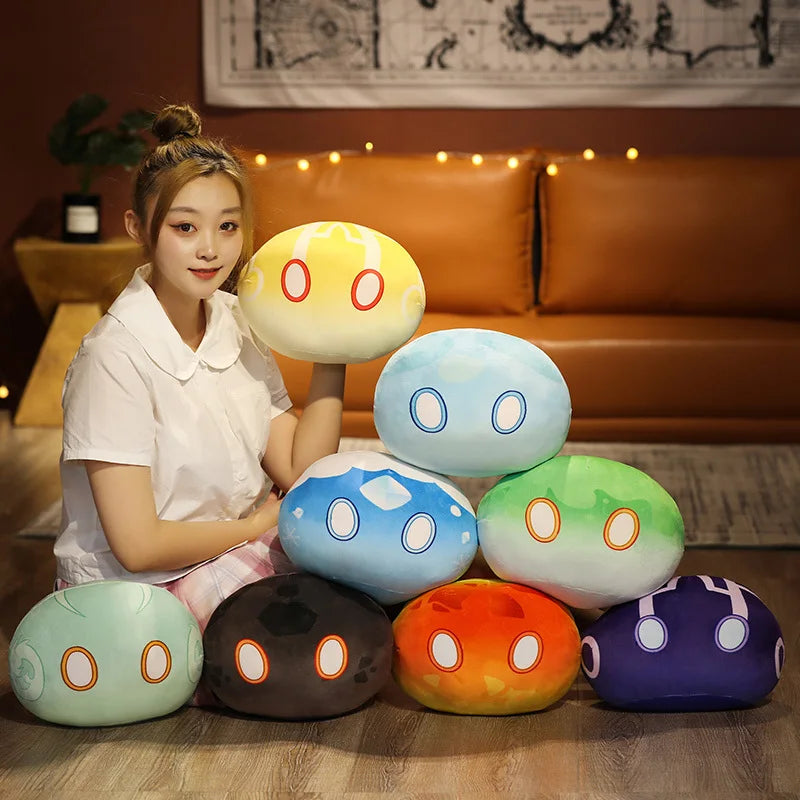 10cm Genshin Slime Plush Pendant Toys Genshin Impact Stuffed Pillow Cute Anime Game Original God Cosplay Fans for Kid Gift