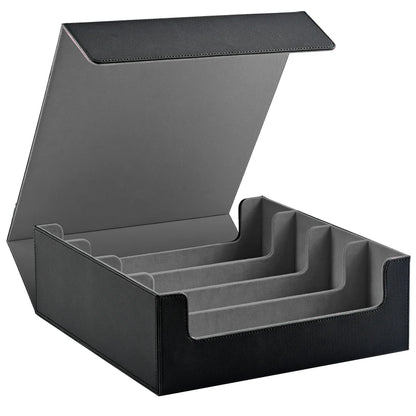 Trading Card Storage Box, Holds 3000+ Cards, Magnetic PU Leather Card box, fits for Magic,TCG Card, sports Cards