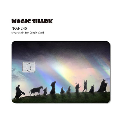 2025 New Cute Holographic Mouse Cat No Fade Laser Reflective Front Skin Cover Skin Sticker for Credit Card Debit Bank Card