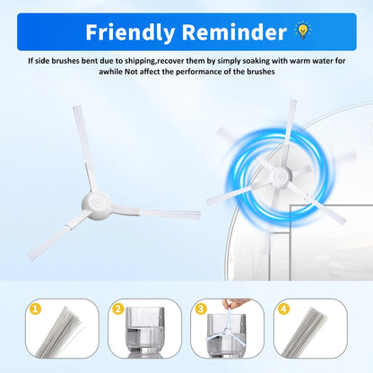 For Xiaomi Side Brush 3C Plus S20 D106 E10C E12 E10 B112 C103 Sweeping Robot Vacuum Cleaner Triangle Side Brush Spare Parts