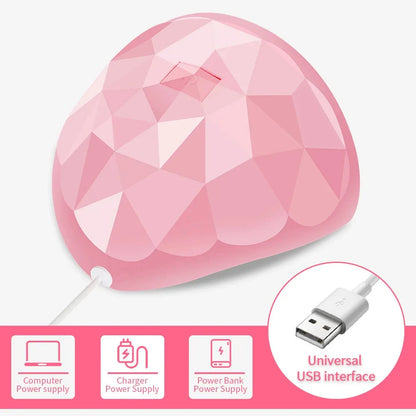 54W UV LED Nail Lamp - Sunlight Quick-Dry Nail Tool, Professional Fingernail & Toenail Art Salon Equipment