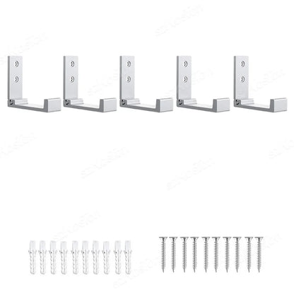 1/5/50pcs Folding Hooks Wall Door Clothes Hooks Aluminum Alloy Rustproof Wall Hanger Clothes Coat Towel Coat Hooks