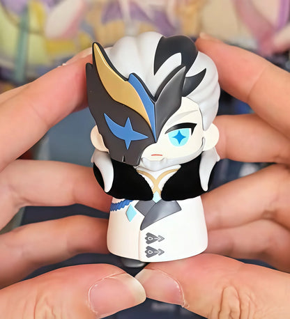 Mihoyo Genshin Impact Fatui Harbinger Q Version Series Blind Box Desktop Mini Doll Model Toys Trend Decoration Surprise Gifts