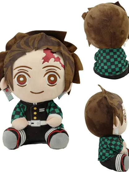 20cm Hot Japan Demon Slayer Plush Dolls Lovely Anime Kimetsu No Yaiba Kamado Tanjirou Nezuko Zenitsu Kyoujurou Toys Kids Gifts