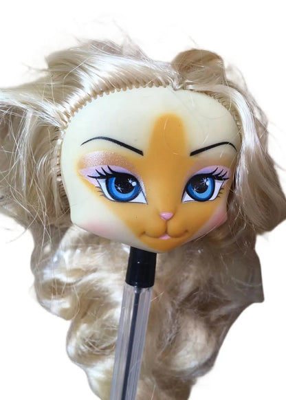Glasses Eyes With Real Eyelashes Doll Heads Colorful Soft Doll Parts White Skin Doll Accessories Girl Gift Toys Figures