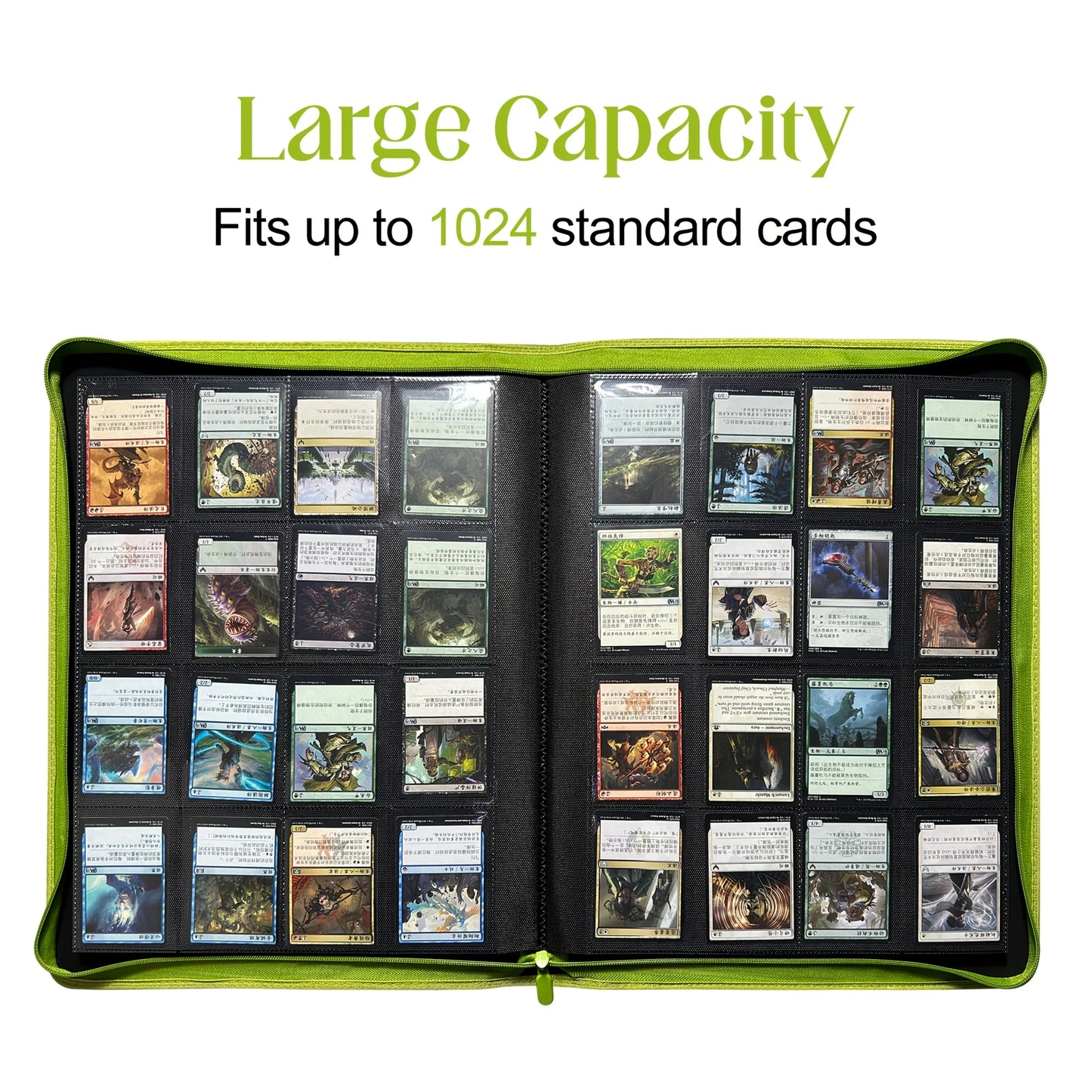 16 Pocket Card Binder, 1000+ Trading Card Album Folder, Side Loading Ringless Card Collection Binder for TCG,Game,Sports