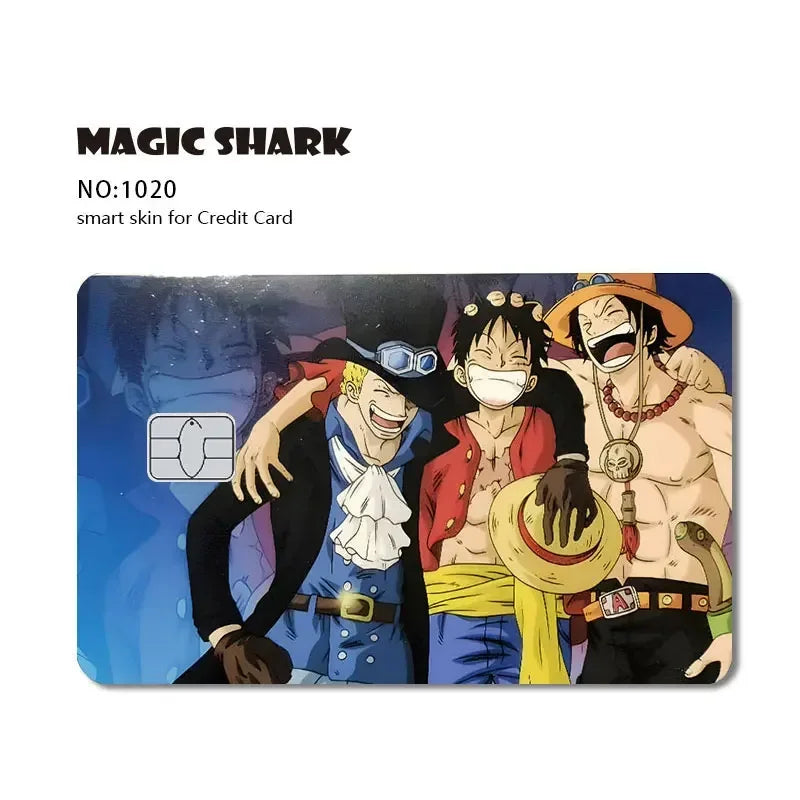 Magic Shark Wanted Anime 3M PVC Matte No Fade Skin Cover Sticker for Metro Debit Credit Card