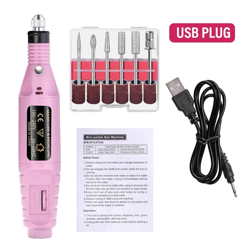 LINMANDA High Quality Nail Drill Machine Set Electric Nail Sander Gel Polish Remover Tools Driller Manicure Nail Accessories