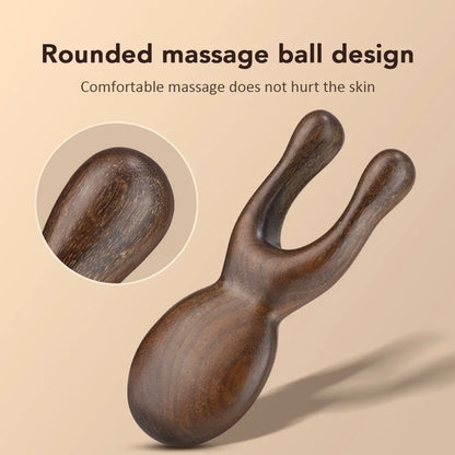 Wooden Gua Sha Facial Tools Head Massager Sandalwood Wood Massage Tool for Face Nose Eye Wood Massage Acupressur Tools