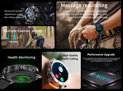 MEVADEN 1.39 inch Bluetooth Call Smart Watch Men Sports Fitness Tracker Watches IP67 Waterproof Smartwatch for Android IOS MD52