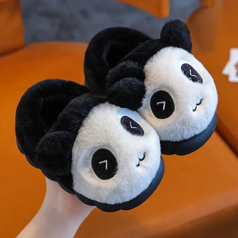 Kawaii Pikachu Figure Cotton Slippers Cover Heel Anime Peripheral Cute Cartoon Flat Autumn/Winter Plush Slippers Christmas Gifts