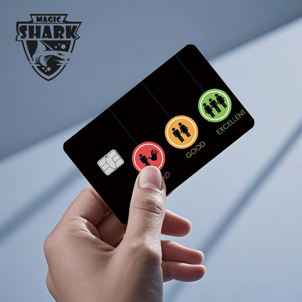 Magic Shark Flower Butterfly Bear Wing No Fade PVC Film Skin Cover Sticker for Bank Debit Credit Card