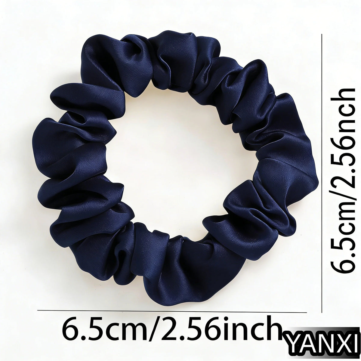 1/30/60/100pcs bulk satin scrunchies 100colors  women small 6.5cm headwear hair ties accessories casual cute black coffee